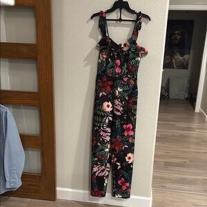 H&M Black Floral Jumpsuit